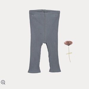 Charcoal Ribbed Kids Leggings by Lovely Littles